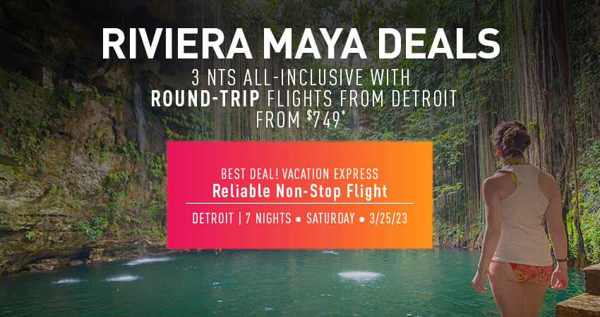 Detroit to Riviera Maya Deals