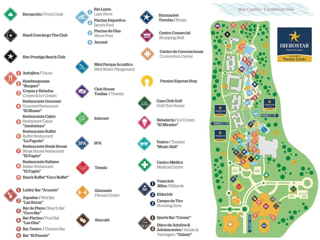 Iberostar Paraiso Maya Map Iberostar Selection Paraiso Lindo - Sunwing.ca