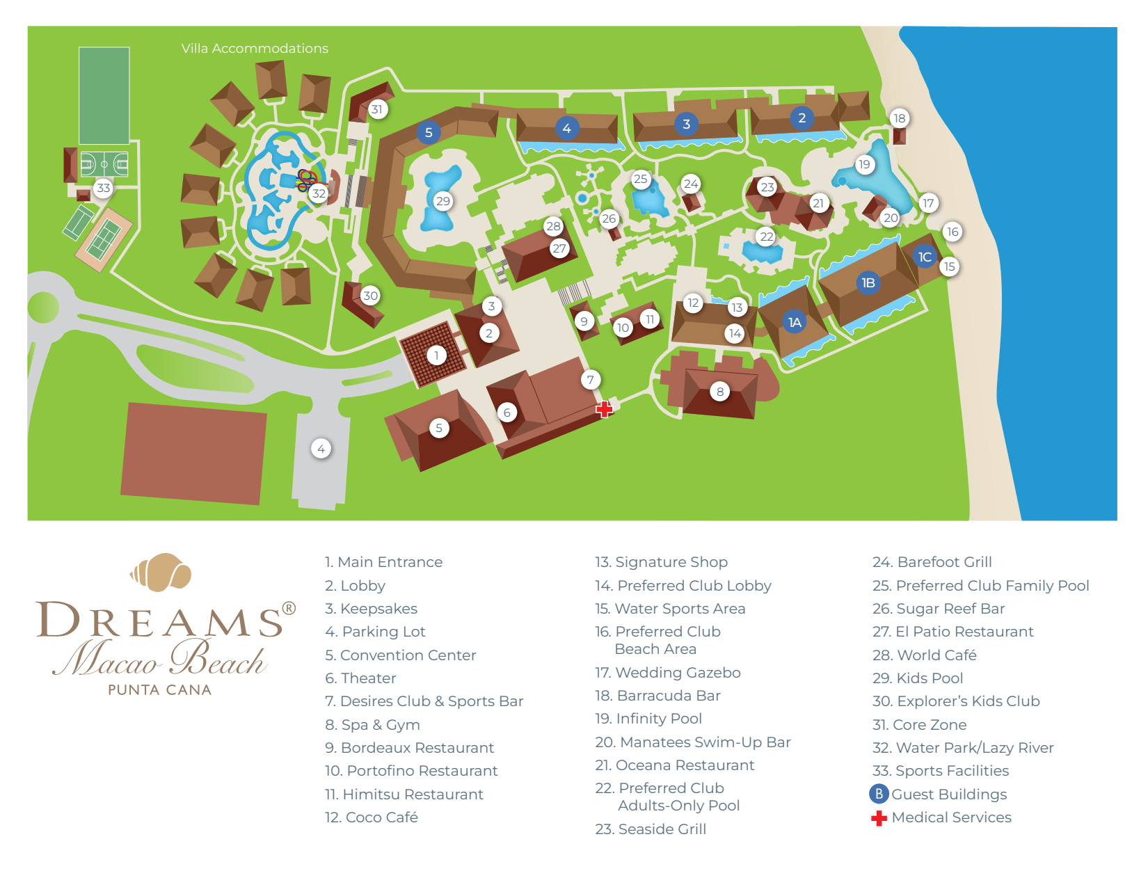 Dreams Macao Beach Resort Map Dreams Macao Beach Punta Cana By Amr Collection - Sunwing.ca