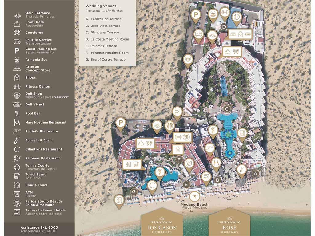 Pueblo Bonito Sunset Map Pueblo Bonito Los Cabos Beach Resort - Sunwing.ca
