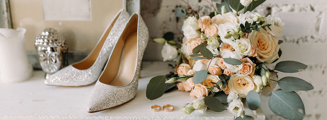 Destination wedding shoes with LE CHÂTEAU