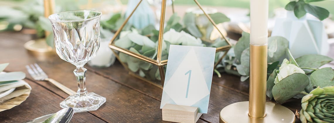 Unique table numbers for your wedding reception