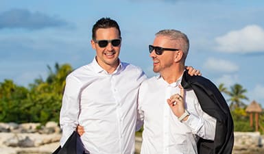 Celebrity design duo Colin and Justin in Punta Cana