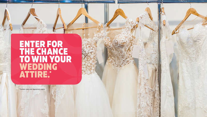 Enter for the chance to win your wedding attire.*