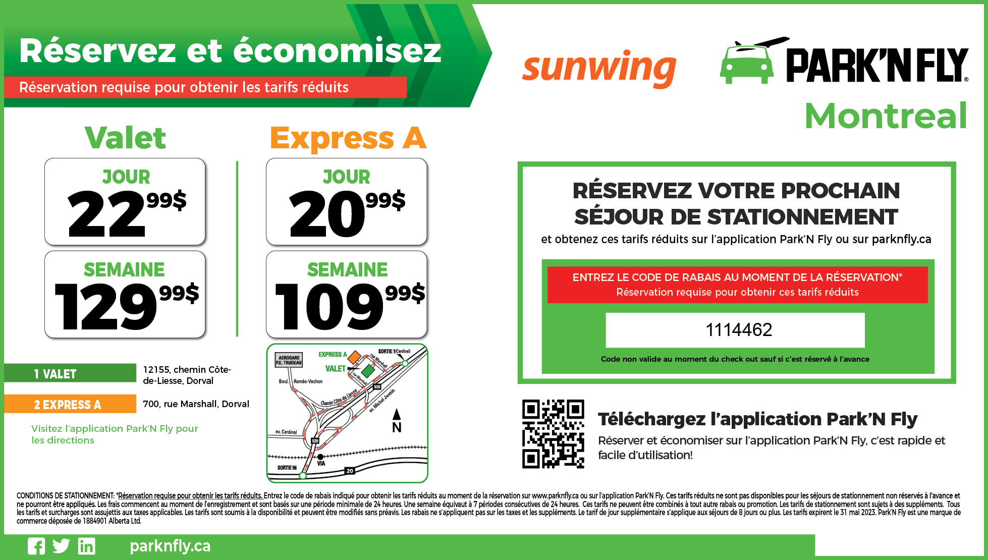 sunwing park and fly coupons toronto