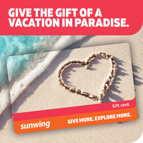 Give a gift as unique as your love story with Sunwing Gift Cards